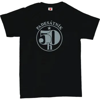 Padesátník - pánské narozeninové tričko s potiskem 3XL černá - black Šedá - 412