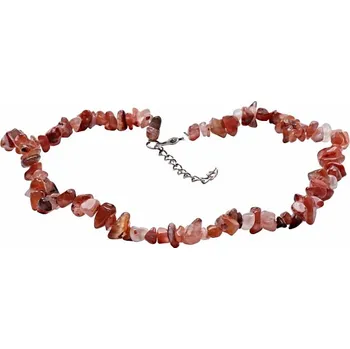 Drahý kámen Karneol náhrdelník z ohlazených kousků délka až 45 cm