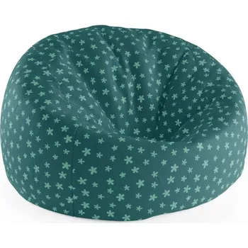 Sedací pytel Sablio Sedací vak Cocoon Zelené hvězdy - 75 x 45 x 35 cm