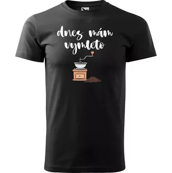 Pánské tričko Sablio Tričko s potiskem Dnes mám vymleto - černé S