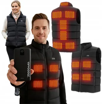 VYHŘÍVANÁ VESTA USB 11 ZÓN UNISEX + POWERBANKA 20000MAH XL