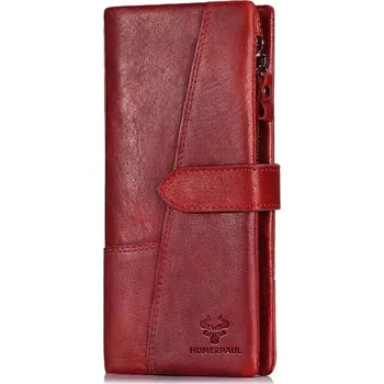 Humerpaul dámská dlouhá kožená peněženka Červená
