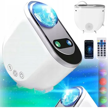 Projekční technika LASEROVÝ PROJEKTOR NOČNÍ OBLOHY GALAXIÍ LED LAMPA S REPRODUKTOREM A ČASOVAČEM