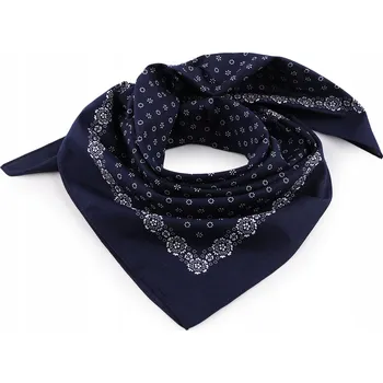 Šátek Bavlněný šátek s květinovým vzorem 70x70 cm