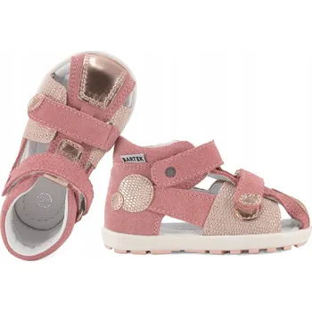 Dívčí sandály Bartek dětské sandály z přírodní kůže růžové, velikost 24