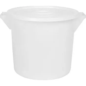 Dóza na potraviny Gastrozone Plastový sud 35 l, bílý, s víkem