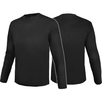 Pánské tričko Tričko s dlouhým rukávem Mil-Tec T-shirt Bluzka Longsleeve Černé 3XL