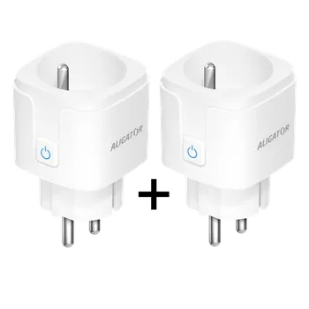 Elektrická zásuvka Chytrá zásuvka ALIGATOR Wi-Fi s měřením spotřeby - sada 2 ks