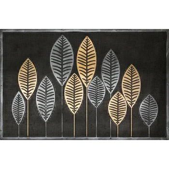 Rohožka Gumová rohožka před dveře Vstupní Dekorativní Vzor Listy 45x75cm