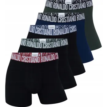 CR7 PÁNSKÉ BOXERKY SLIPY TRUNK 5 KS MODRÉ/ČERNÉ/ZELENÉ vel. XL