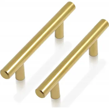 Nábytkové kování Nábytková úchytka pro zásuvkové skříňky 100mm 15ks zlatá barva z oceli