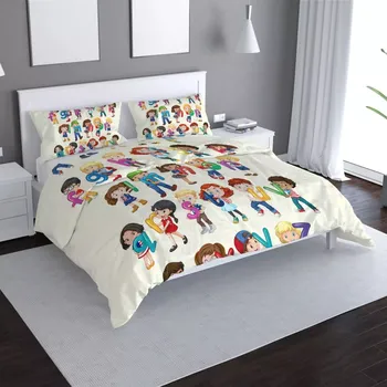 Povlečení Sablio Povlečení Abeceda - 140x200 / 90x70