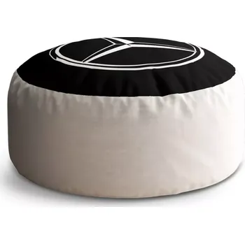 Taburet Sablio Taburet Circle Logo 2 Černá: 38x48 cm