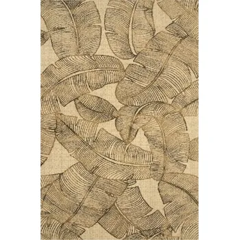 Koberec KOBEREC Z VLNY FEATH TEMPO PŘÍRODNÍ AGNELLA LISTY KRÉMOVÁ BÉŽOVÁ ŠEDÁ 133x190 cm