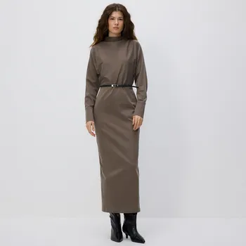 Dámské šaty Reserved - Šaty s řetízkovým páskem - béžová - 311HU-80X - 311HU-80X-XL