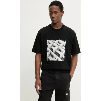 Pánské tričko Bavlněné tričko HUGO Dodger 50553330 černá 99X, vel. M