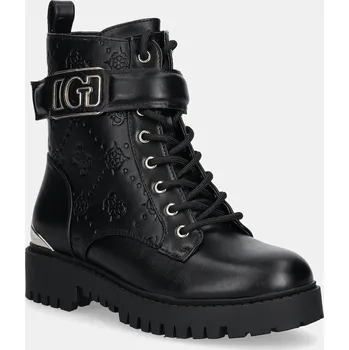 Dámské kozačky Nízké kozačky Guess ORANDA2 dámské, černá barva, na plochém podpatku, FLTORA FAL10 FLTORA.FAL10.BLACK 99X, EUR 41