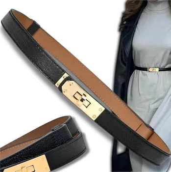 Opasek Camerazar Dámský úzký pásek se zlatou sponou, nastavitelný