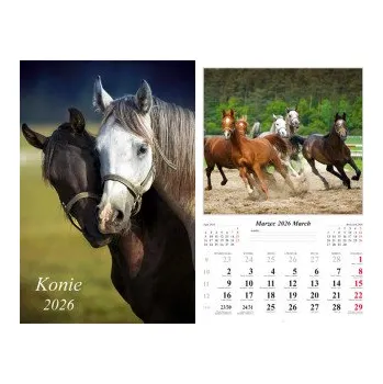Kalendář Kalendarz 2026 ścienny 7-k Konie (PL)