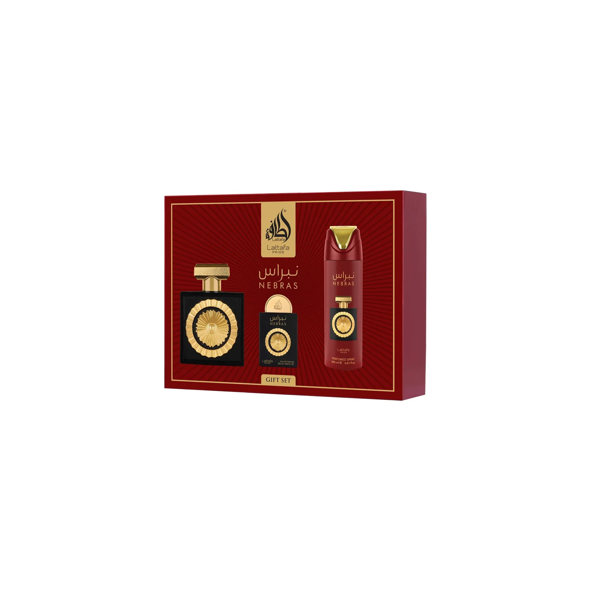 Fotografie 1 - Unisex parfém Lattafa Pride Nebras U EDP 100 ml + EDP 20 ml + deodorant s parfemací 200 ml