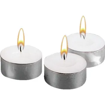 Svíčka Čajové svíčky, 4x2 cm - bílá