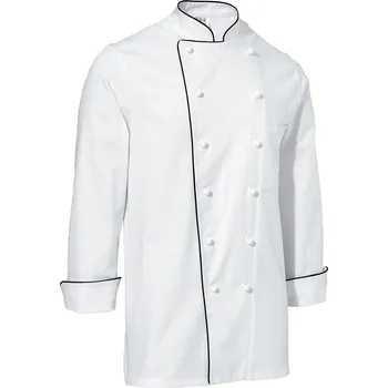 Gastro oděv Pánský rondon Samuel dlouhý rukáv farbige Paspel