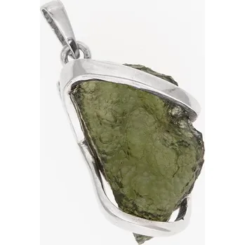 Přívěsek My Moldavite Stříbrný přívěsek s přírodním vltavínem 9108-9580