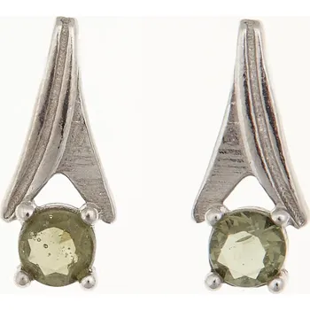 Náušnice My Moldavite Stříbrné náušnice s vltavíny 2214-3