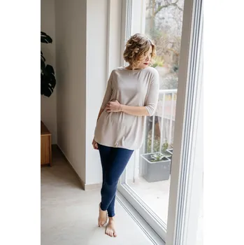 Dámská tunika Bambusová tunika Dora s 3/4 rukávem mocca Velikost: L