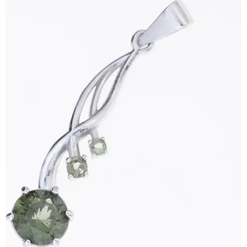 Přívěsek My Moldavite Stříbrný přívěsek s vltavíny 1003-39