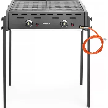 Kuchyňský gril Gril plynový Roast-Master Pro Black 11,6 kW, 790x560x(V)900mm | HENDI 148822