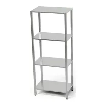 Knihovna Nerezový čtyřpolicový regál 130x50x180 cm | FORGAST
