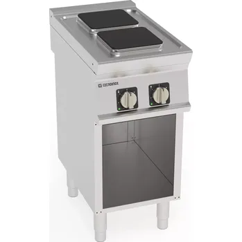 Sporák Elektrický sporák na otevřeném podstavci 2 čtvercová pole 22x22 cm | TECNOINOX 716012