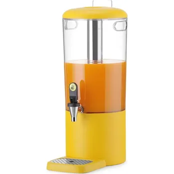Dávkovač mýdla Dávkovač na džusy, UNIQ, navržený Robertem Bronwasserem, 8L, žlutý, 318x216x(V)532mm | HENDI 425039