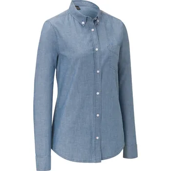 Dámská halenka Dámská halenka Chambray, dlouhý rukáv - modrá