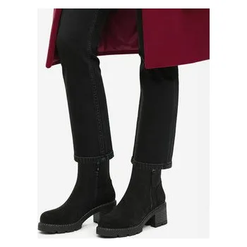 Dámské kozačky Polokozačky Clara Barson CEO-HY58222-1 Černá 38