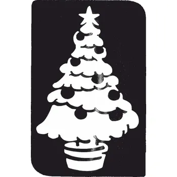 Tetování Vánoční šablona na tetování třpytivým brokatem HENNA BROKÁT VÁNOCE 06