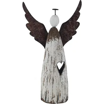 Vánoční dekorace Dekorační anděl D7388/3 - 14.2 × 5.4 × 26 cm