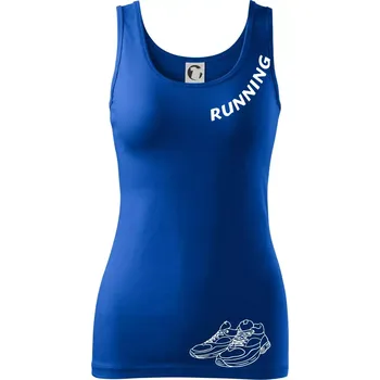 Dámské oblečení Running nápis šikmo - Dámské tílko - XS ( Královská modrá )