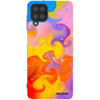 Pouzdro na mobilní telefon Picasee silikonový průhledný obal pro Samsung Galaxy A12 A125F - Bubbles