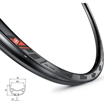 Ráfek na kolo ráfek MACH1 KLIXX DISC 559x23, 32 děr, černý