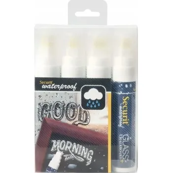 Křídový popisovač bílý Securit 4 ks