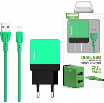 Nabíječka 2x USB + kabel pro IPHONE Lightning 2A