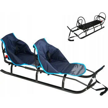 Sáně Kovové sáňky Skyline s matrací, opěrkou a bezpečnostními pásy