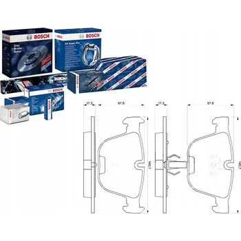 Brzdová destička Brzdové destičky Bosch 0 986 424 698, kotoučové brzdy