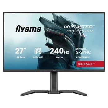 Monitor iiyama G-MASTER Red Eagle GB2771HSU-B1 - LED monitor - hraní her - 27" - 1920 x 1080 Full HD (1080p) @ 240 Hz - Fast IPS - 350 cd m? - 1000:1 - 0.4 ms - HDMI, DisplayPort - reproduktory - cerná, matná