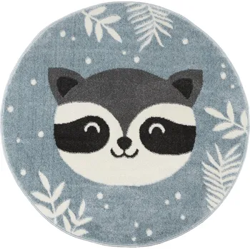 Koberec KOBEREC KULATÝ DO POKOJE PRO DĚTI ŠEDÝ SE MÝVALEM LIMA prům. 100 cm