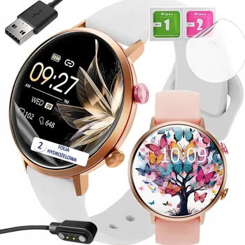 Hodinky Dámské hodinky CHYTRÉ HODINKY Rubicon VODOTĚSNÉ PRO PLAVÁNÍ AMOLED 2 ŘEMÍNKY