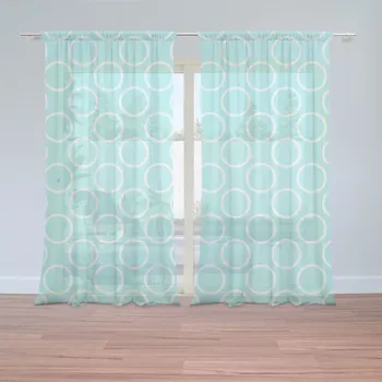 Záclona Sablio Záclony Bílé kruhy: 2ks 150x250cm