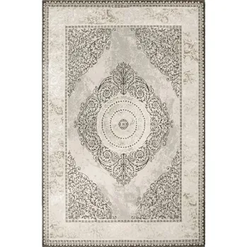 Koberec 120x170 cm KOBEREC GARDA ORNAMENTÁLNÍ JEMNÝ VZOR ŠEDÝ KRÉMOVÝ BÉŽOVÝ